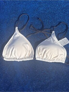 H&M Cream Triangle Bikini Top